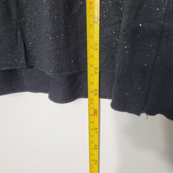 Chaser NEW Women's Black Long Bell Sleeves Sparkle V-neck Shift Dress Sz S NWT - Picture 9 of 11